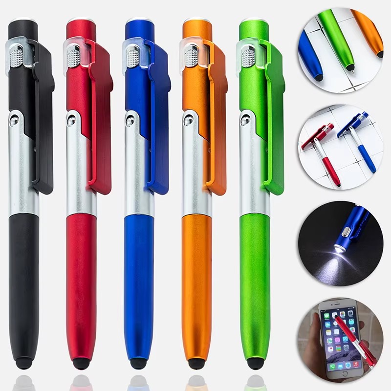 Case With Pencil Holder - Multifunctionele speelgoedpen Vier-in-één opvouwbare lamp Reclamegeschenkpen