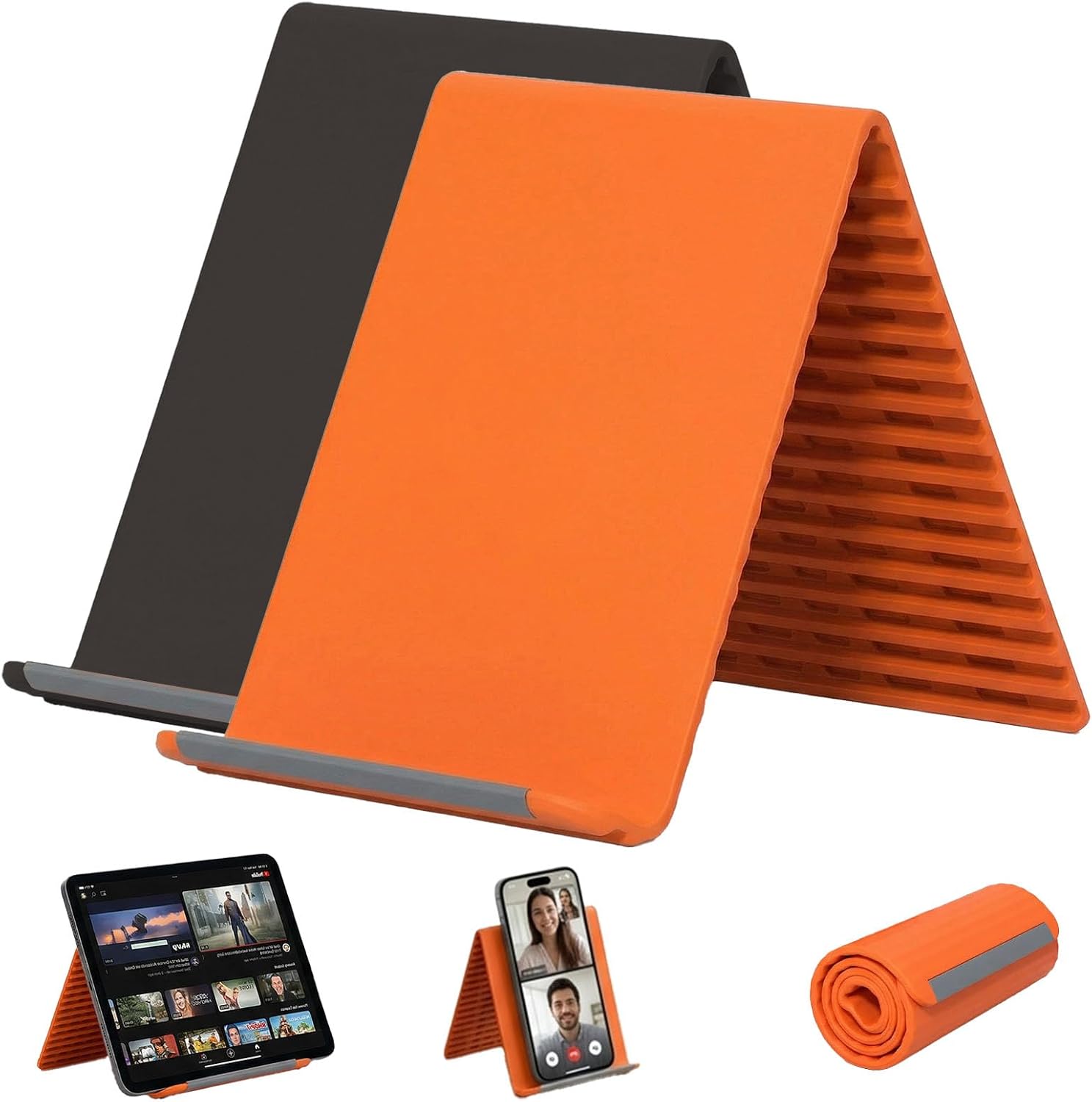Tablet Stand Adjustable - Draagbare siliconen telefoonhouder, flexibele houder die