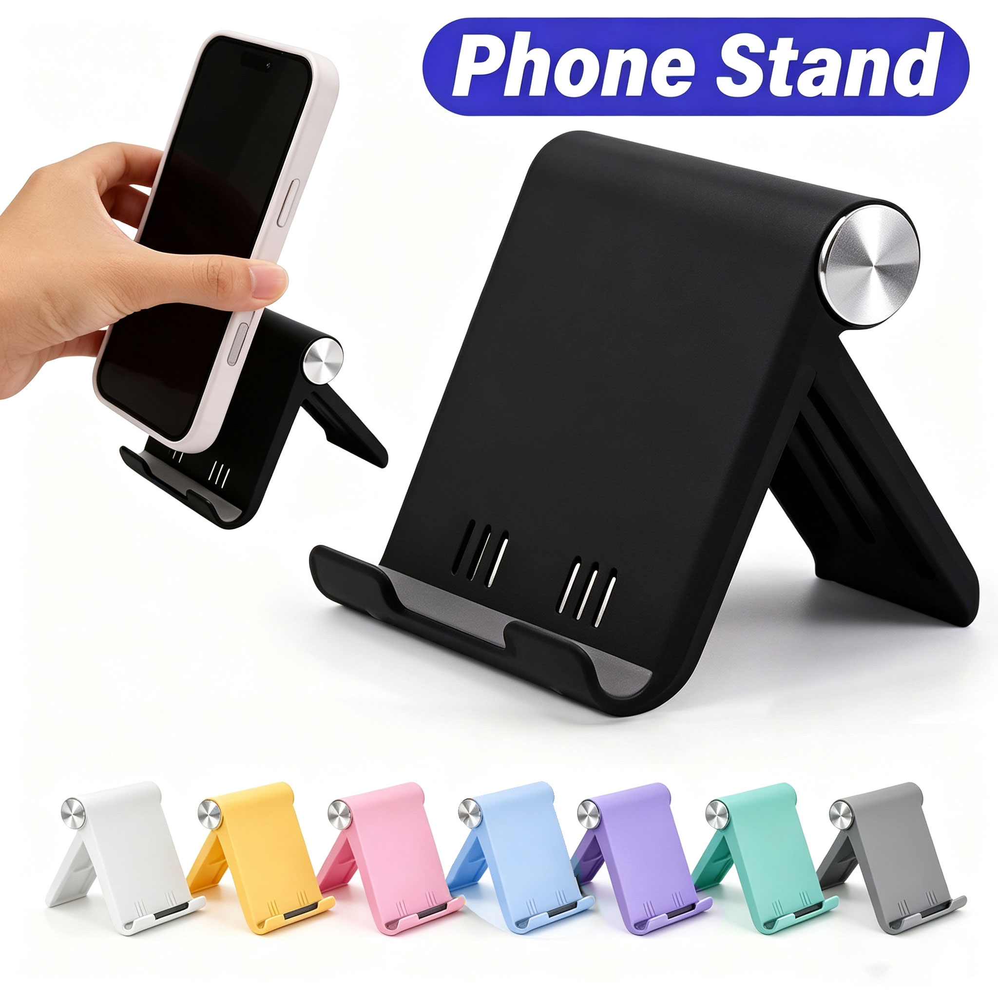 Tablet Stand Adjustable - 2 stuks opvouwbare telefoonstandaard, 8 kleuren