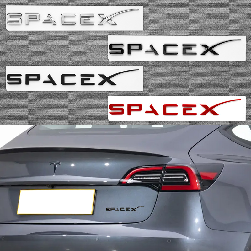 Tesla Tablet Accessories - 3D ABS Logo Letters Kofferbak Spatbord