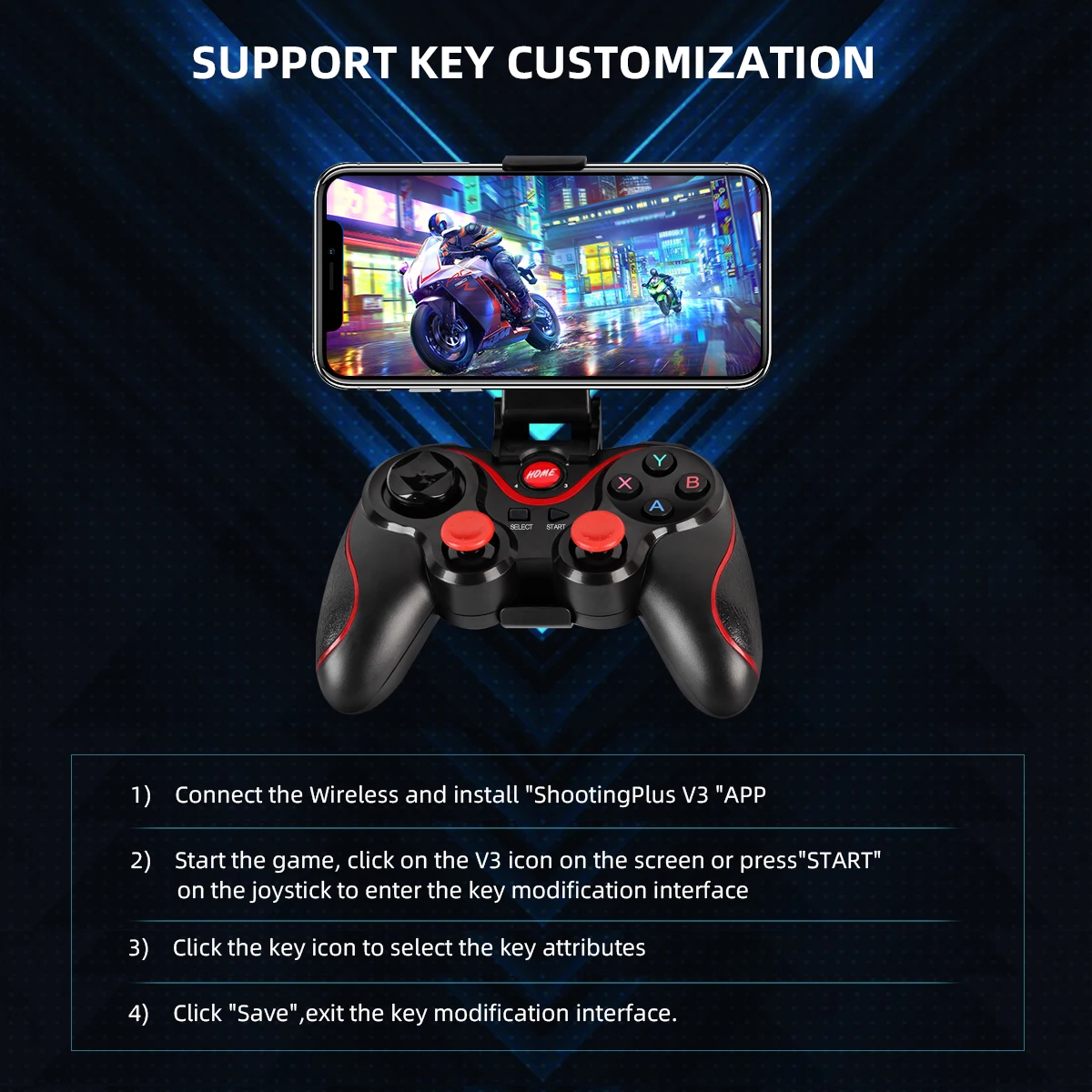 GAMINJA Draadloze Bluetooth Ga - Android Tablet Gaming Accessories recensie en prijs