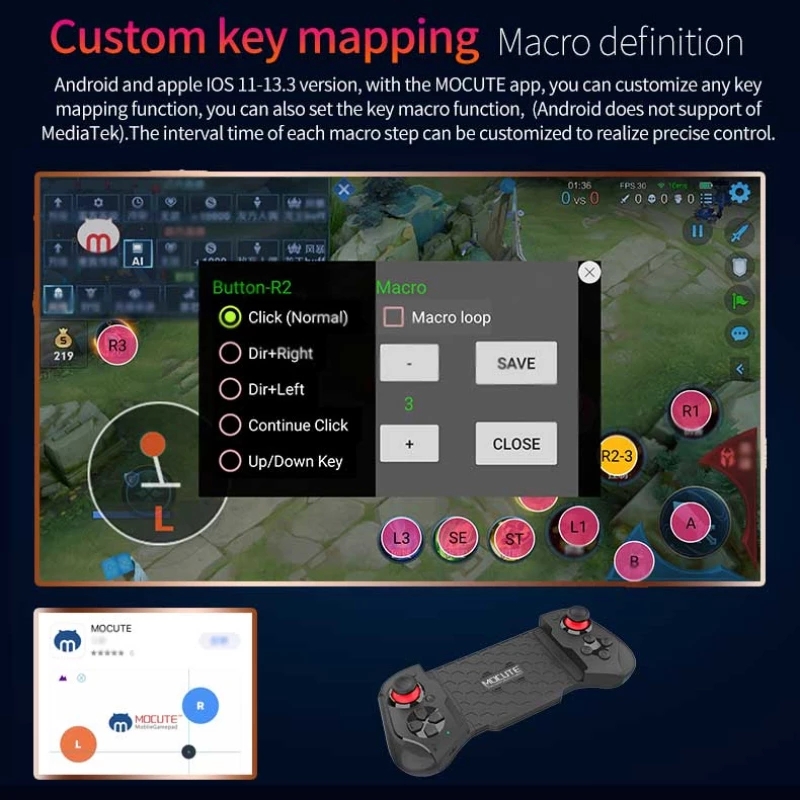 Mobiele telefoon Gamepad Joyst - Android Tablet Gaming Accessories recensie en prijs