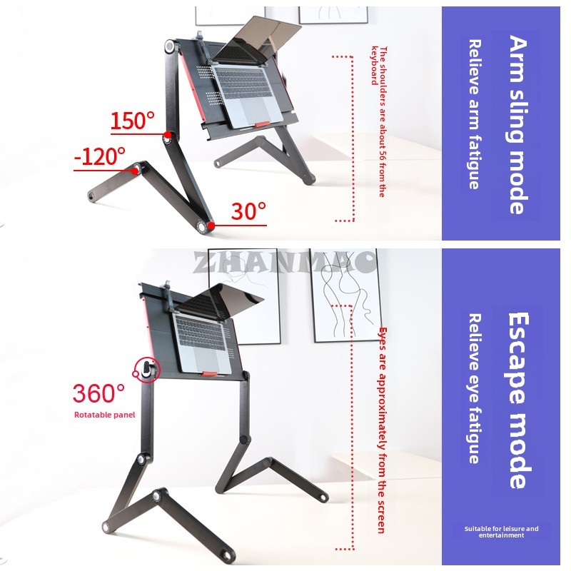 Liggend plat op het bed, lapto - Tablet Lap Desk recensie en prijs